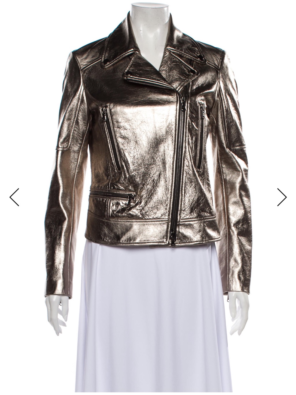 Veronica Beard Metallic Moto Jacket - Women's Size 4, Small